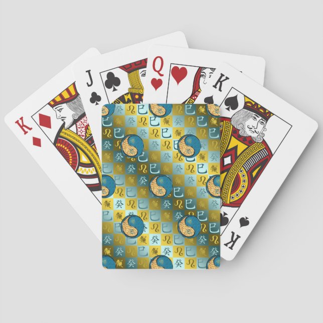 Leo & Water Snake Poker Cards (Back)