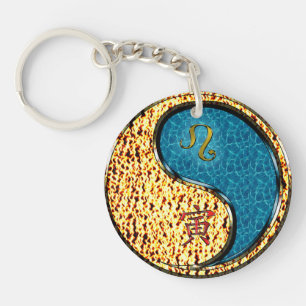 Leo & Water Tiger Keychain