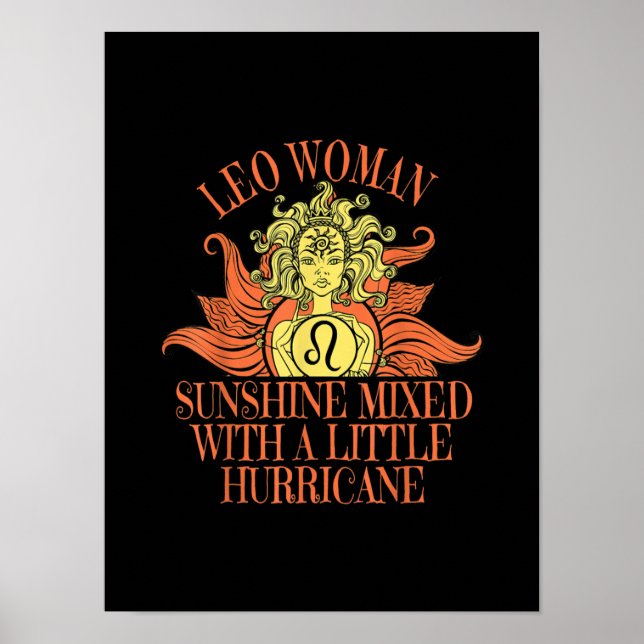 Leo Woman Zodiac Sign July August Birthday (Front)