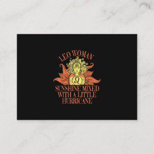 Leo Woman Zodiac Sign July August Birthday Enclosure Card