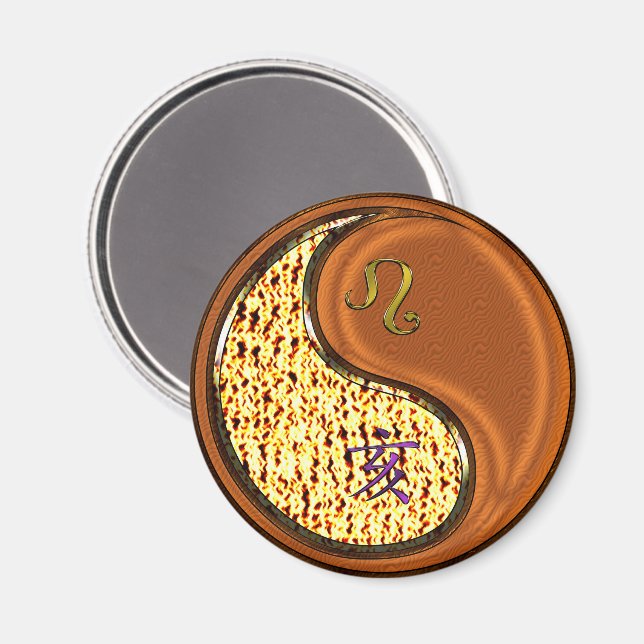 Leo & Wood Boar Magnet (Front/Back)