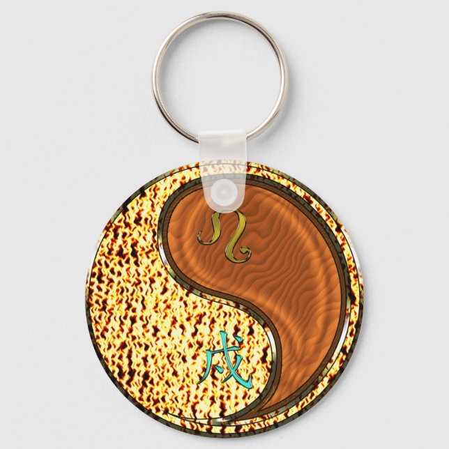 Leo & Wood Dog Keychain (Front)