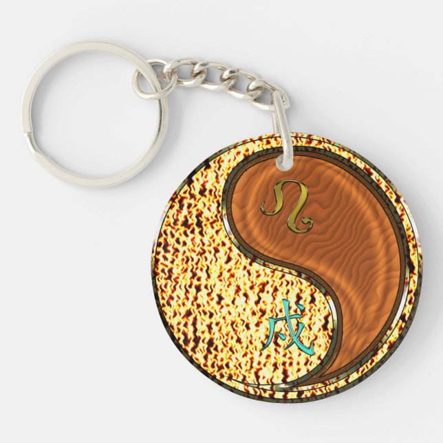 Leo & Wood Dog Keychain (Front)