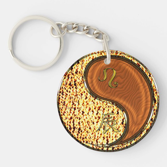 Leo & Wood Dragon Keychain (Front)