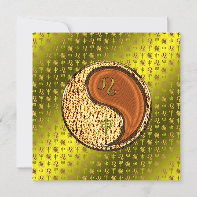 Leo & Wood Monkey Card (Front)