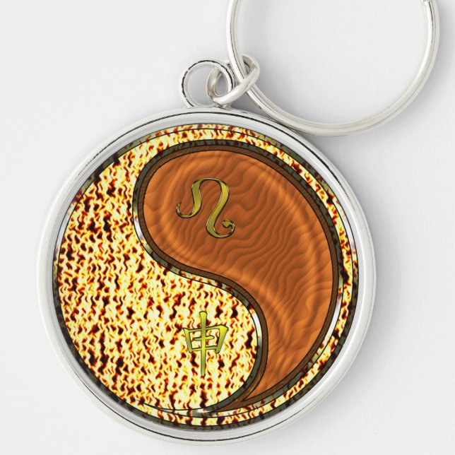 Leo & Wood Monkey Keychain (Front)