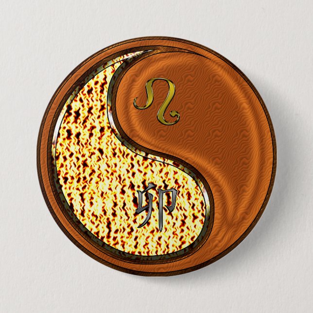 Leo & Wood Rabbit Button (Front)