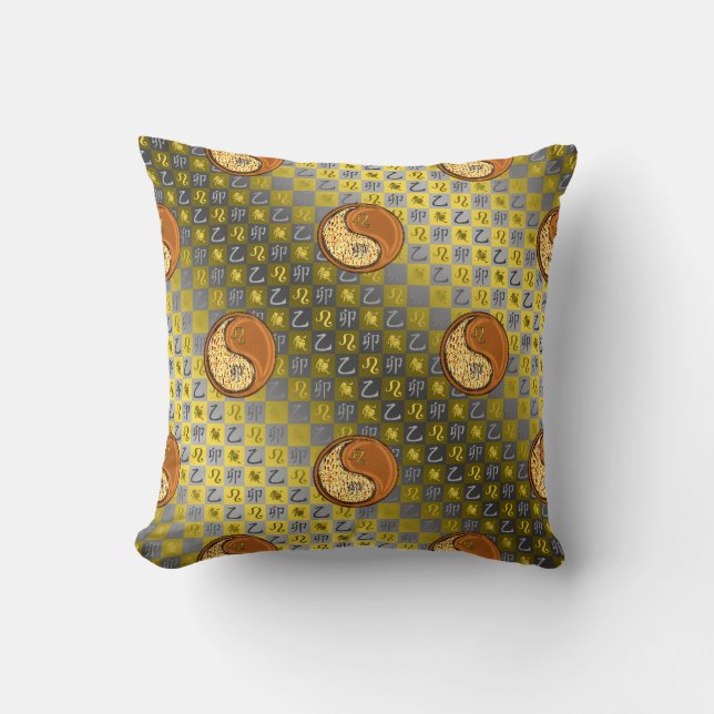 Leo & Wood Rabbit Throw Pillow (Front)