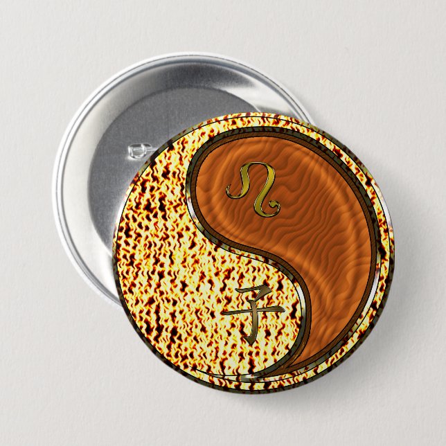 Leo & Wood Rat Button (Front & Back)