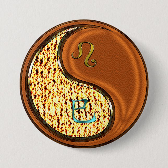 Leo & Wood Snake Button (Front)