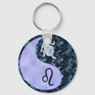 Leo Yin Yang Keychain