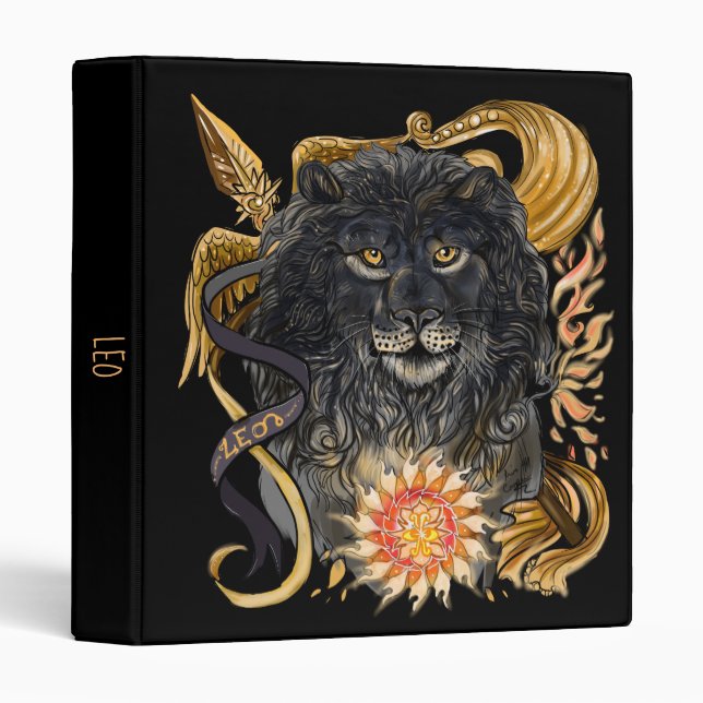 Leo Zodiac 3 Ring Binder (Front/Spine)