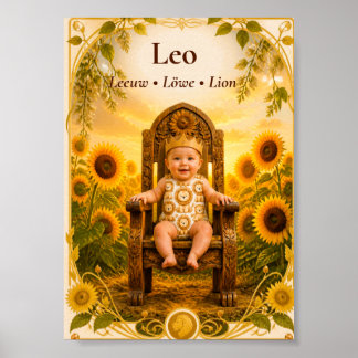 Leo Zodiac Art | Dreamy Astrology Collection Poster