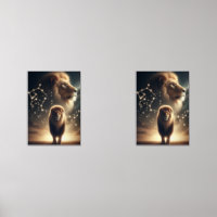Leo Zodiac Art - Majestic Lion and Constellation.