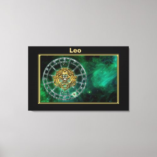 Leo Zodiac Astrology design Canvas Print