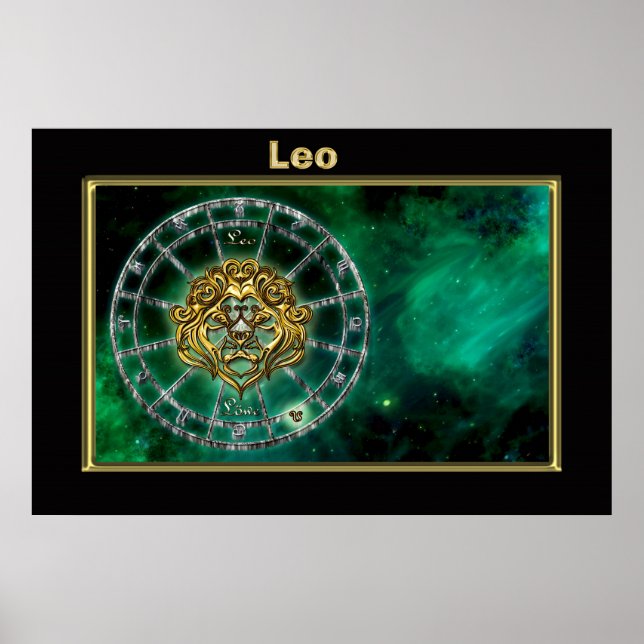 Leo Zodiac Astrology design Poster (Front)
