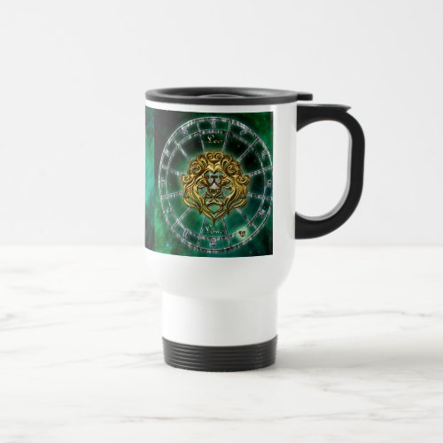 Leo Zodiac Astrology design Travel Mug