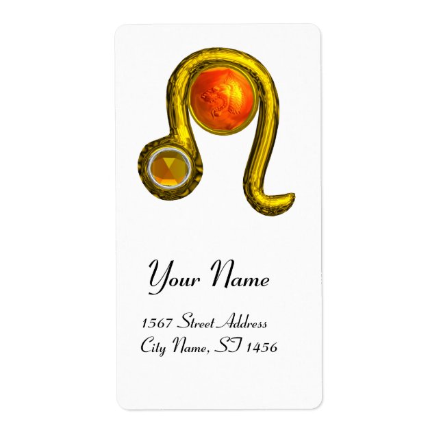 LEO ZODIAC BIRTHDAY JEWEL YELLOW TOPAZ Gold Label (Front)