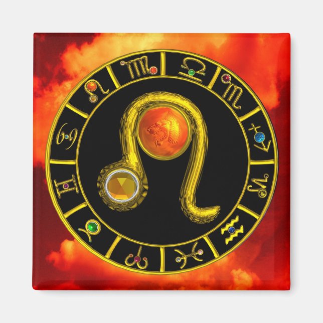 LEO / ZODIAC BIRTHDAY SIGNS MAGNET (Front)