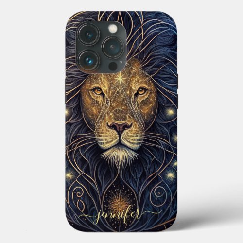 Leo zodiac black and gold Case_Mate iPhone case