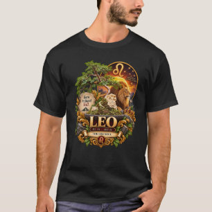 Leo Zodiac Bonsai Art T-Shirt