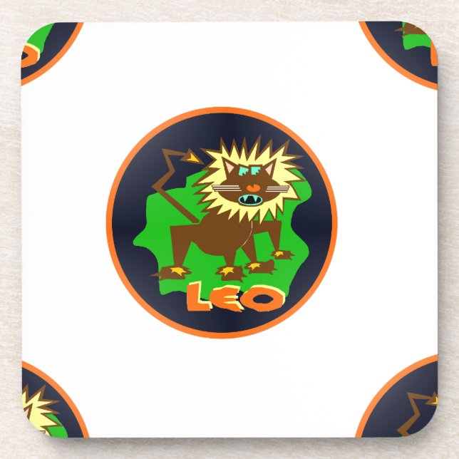 leo zodiac coaster (Front)