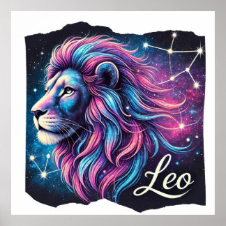 Leo Zodiac Constellation Art Print