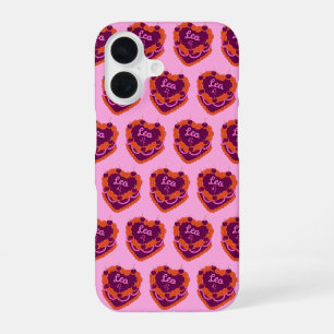 Leo Zodiac Coquette Heart Birthday Cake iPhone 16 Case