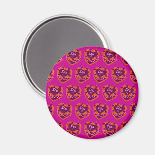 Leo Zodiac Coquette Heart Birthday Cake Magnet