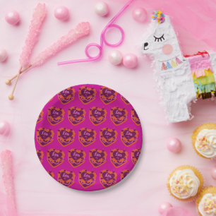 Leo Zodiac Coquette Heart Birthday Cake Paper Plates
