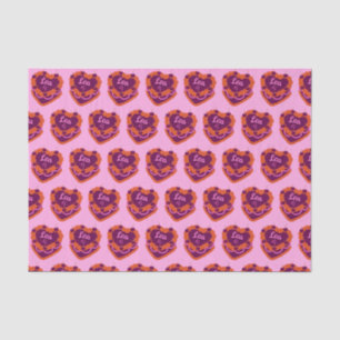 Leo Zodiac Coquette Heart Birthday Cake Tissue Paper