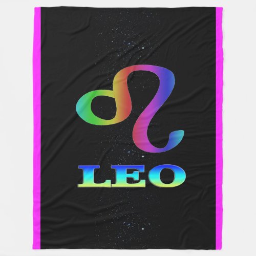 Leo Zodiac Fleece Blanket