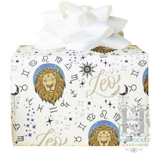 Leo Zodiac Gift Wrapping Paper