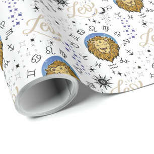 Leo Zodiac Gift Wrapping Paper