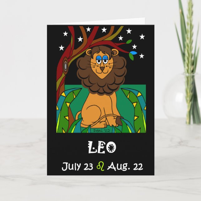 LEO - ZODIAC GREETING CARD (Front)