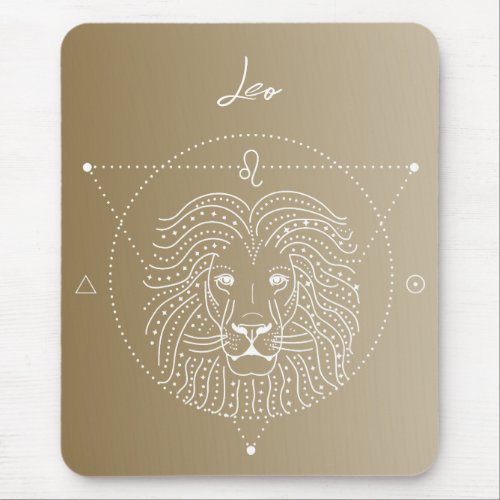 Leo zodiac horoscope star sign gradient mouse pad