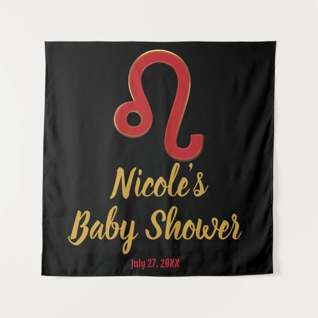 LEO Zodiac July August Astrology Party Backdrop  (Front)