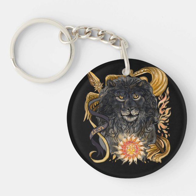 Leo Zodiac Keychain (Front)