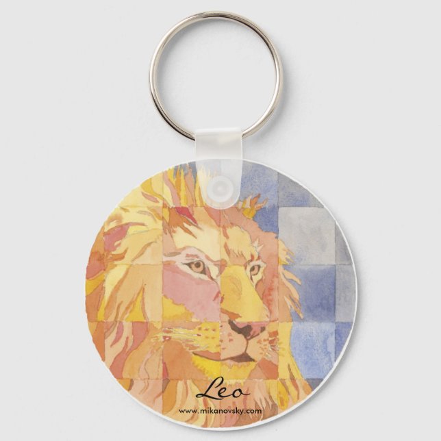 Leo Zodiac Keychain (Front)