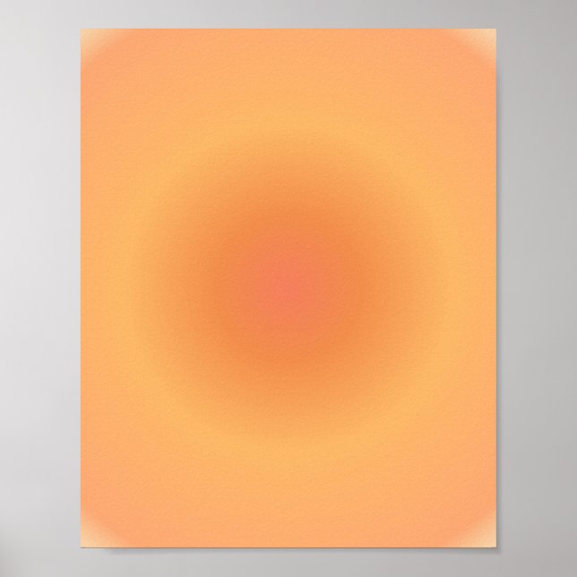 Leo Zodiac, Leo Aura Orange Gradient Poster (Front)