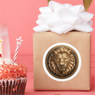 Leo Zodiac Lion Classic Round Sticker