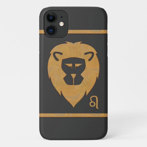 Leo Zodiac Lion Head Marble Effect iPhone 11 Case