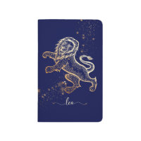 Leo Zodiac Navy Blue & Gold Personalized Journal