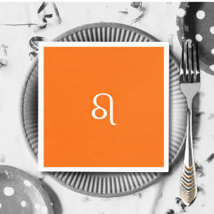 Leo zodiac - neon orange napkins