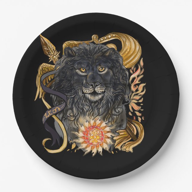 Leo~zodiac Paper Plates (Front)