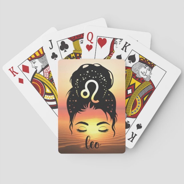 Leo Zodiac Poker Cards (Back)
