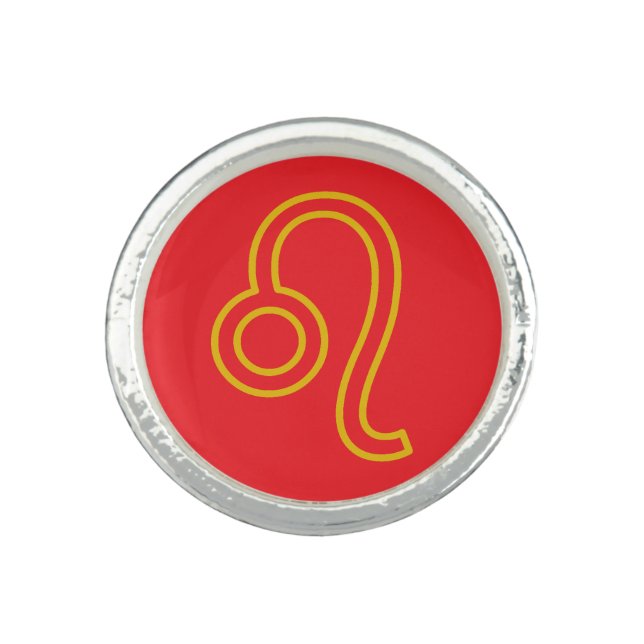 Leo Zodiac Ring (Front)