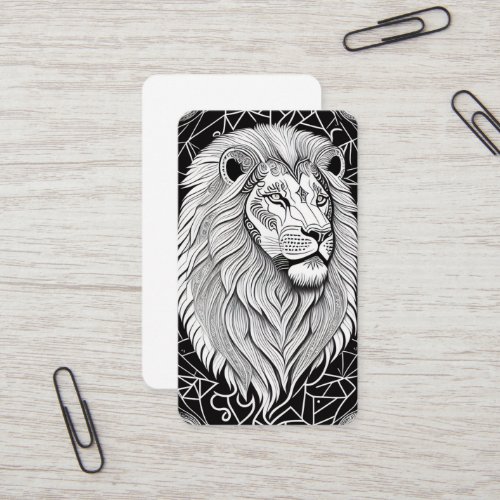 Leo Zodiac Sign _ Astrological Lion Business Card