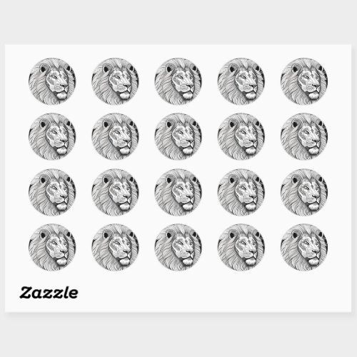 Leo Zodiac Sign _ Astrological Lion Classic Round Sticker