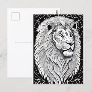 Leo Zodiac Sign - Astrological Lion Postcard